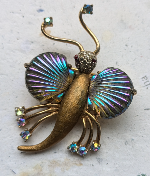 Jomas Unique Flying Bug Brooch